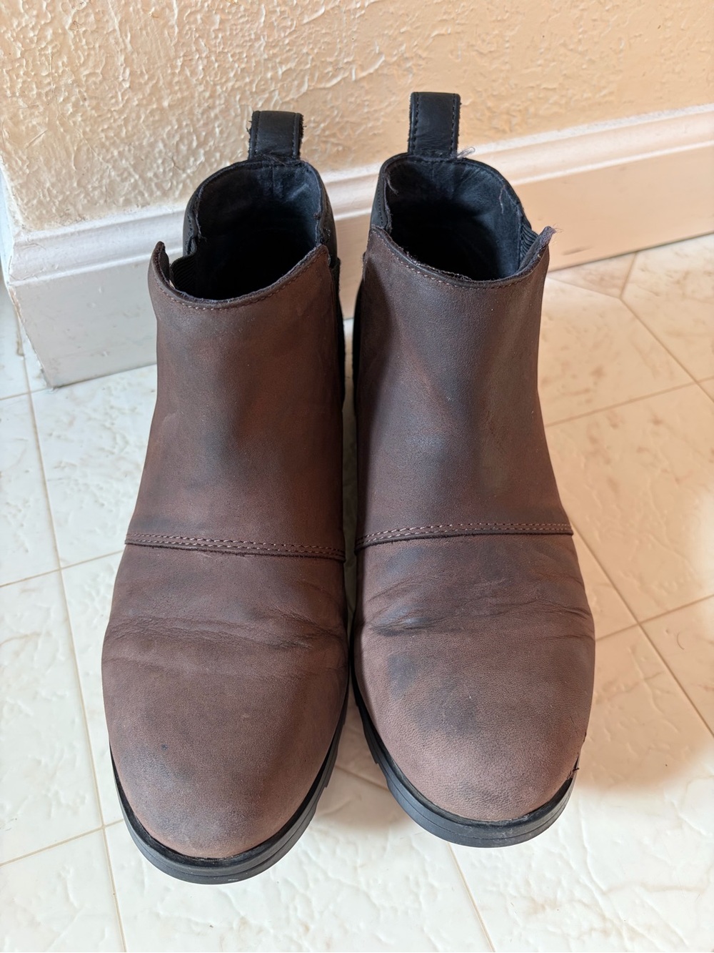 Sorel Size 8 Brown Leather Women's Ankle Boots